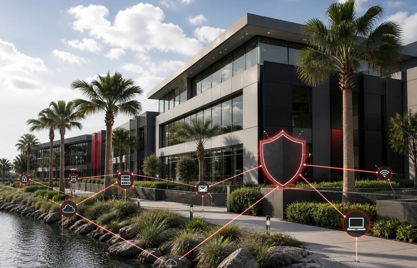 Conceptual secure business technology serving Stuart, FL